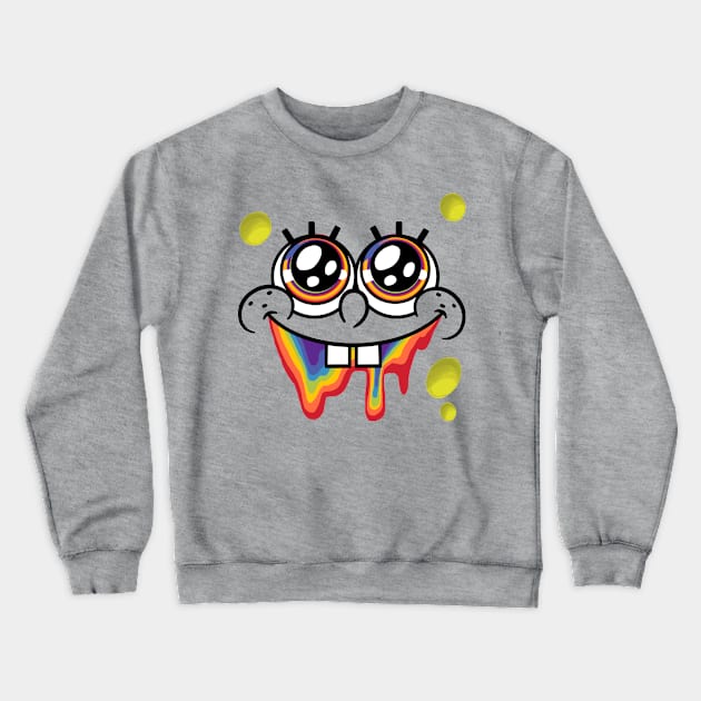 Psychedelic Sponge Crewneck Sweatshirt by HeyListen